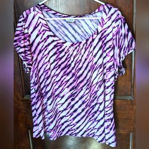 Worthington women's 1x purple swirl shirt